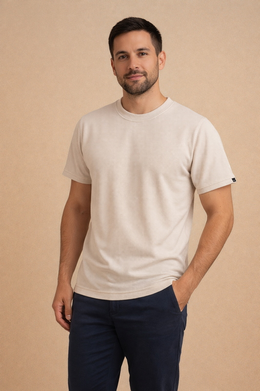 Playera NØR Waffle Beige