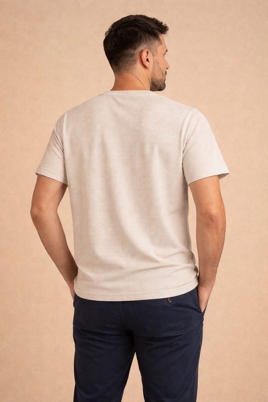 Playera NØR Waffle Beige