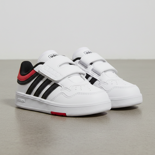 Tenis Adidas Hoops 4.0 CF IJQ7877 Blanco Negro Bebe