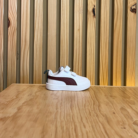 Tenis Puma Rickie V Inf 391328 19 Blanco Vino Verde Bebe