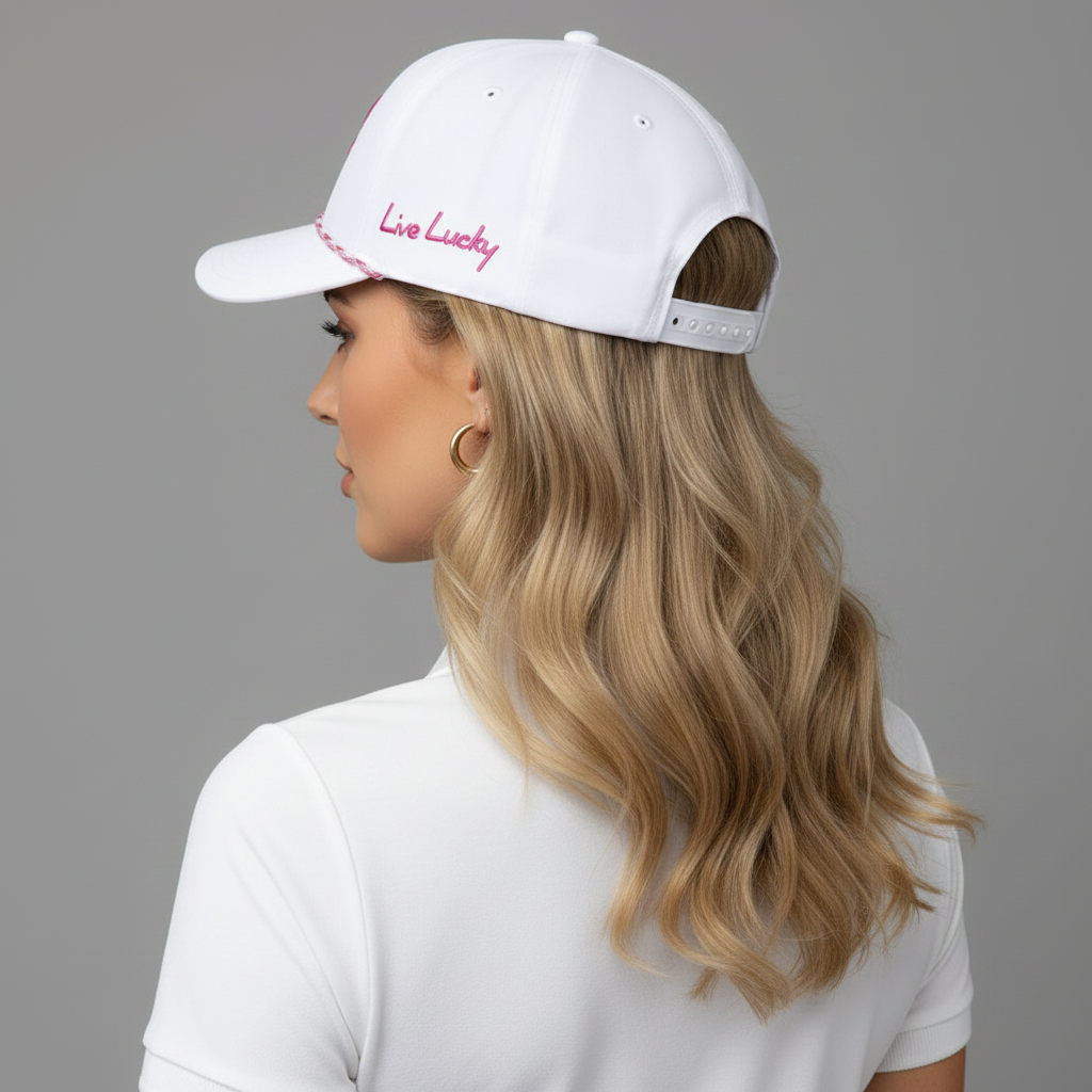 Gorra Black Clover Rope 10 Blanco Rosa Ajustable