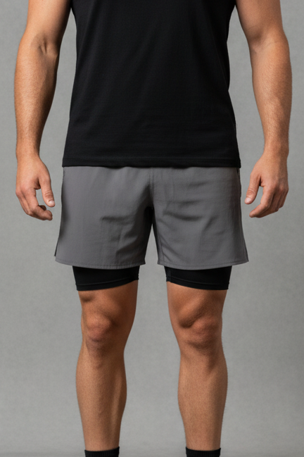 Short Rutz Deportivo X Licra Gris