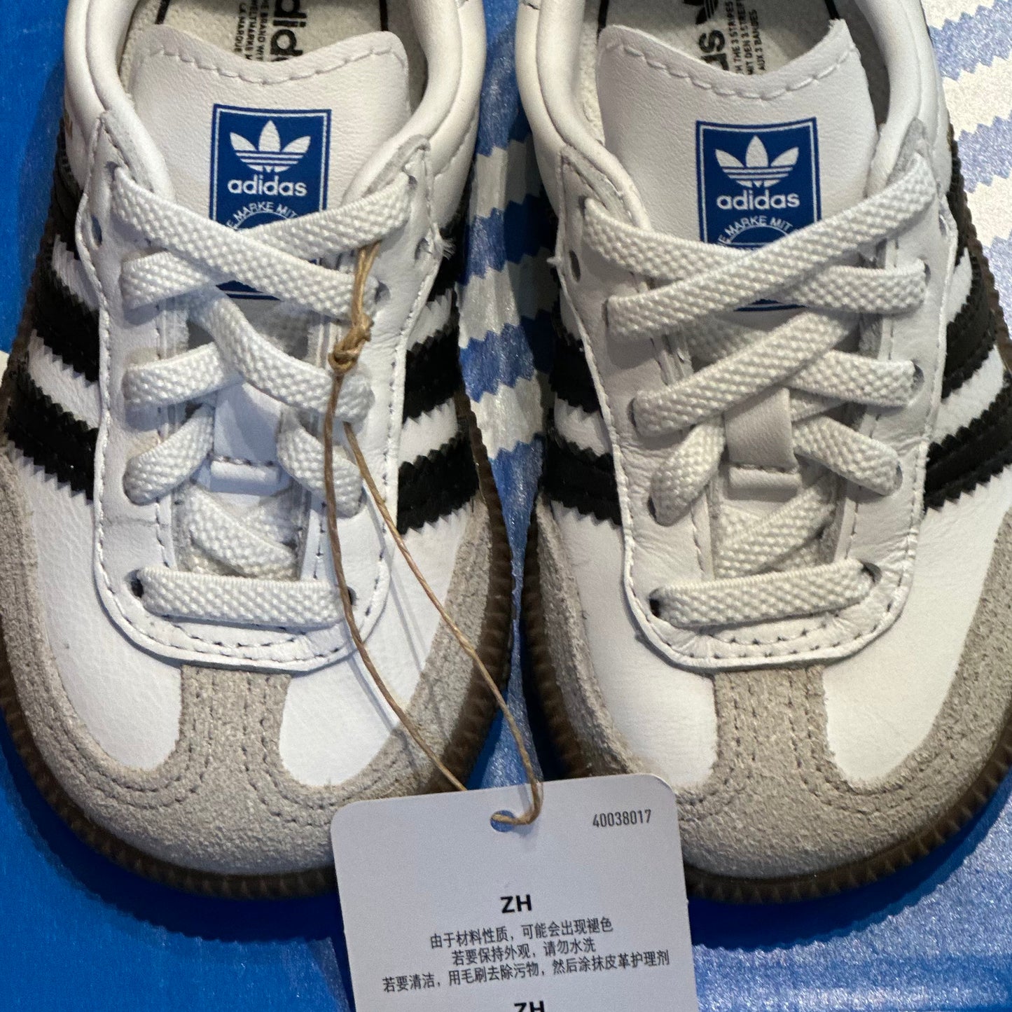 Tenis Adidas Samba OG EL I Clásico Blanco Negro IE3679 Bebe KIDS