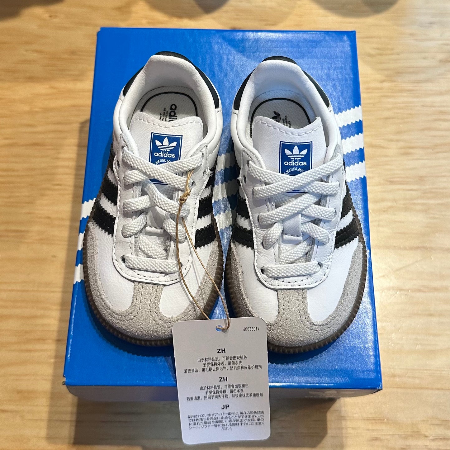 Tenis Adidas Samba OG EL I Clásico Blanco Negro IE3679 Bebe KIDS
