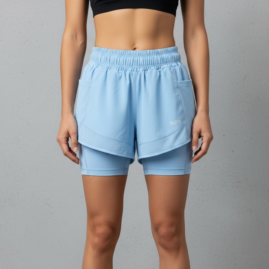 Short NØR Training Mujer Unitalla Cielo
