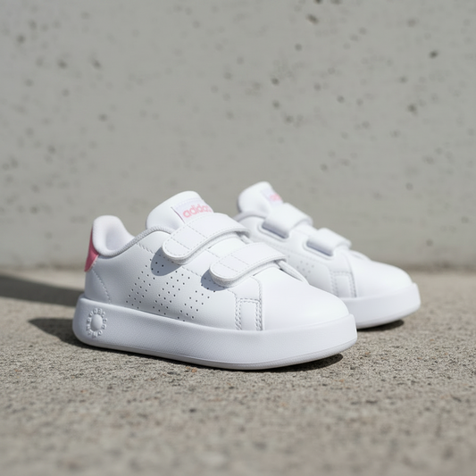 Tenis Adidas Advantage Cf l IH4894 Blanco Rosa Bebe