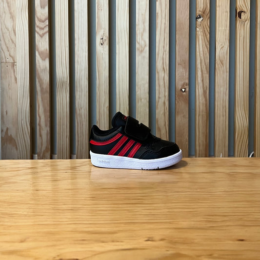 Tenis Adidas Hoops Negro Rojo JI0911 Bebe