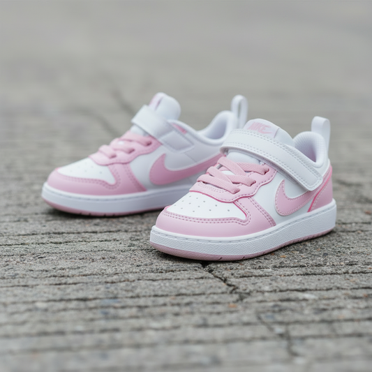 Tenis Nike Court Borough Low Recraft (Td) DV5458105 Blanco Rosa Bebe