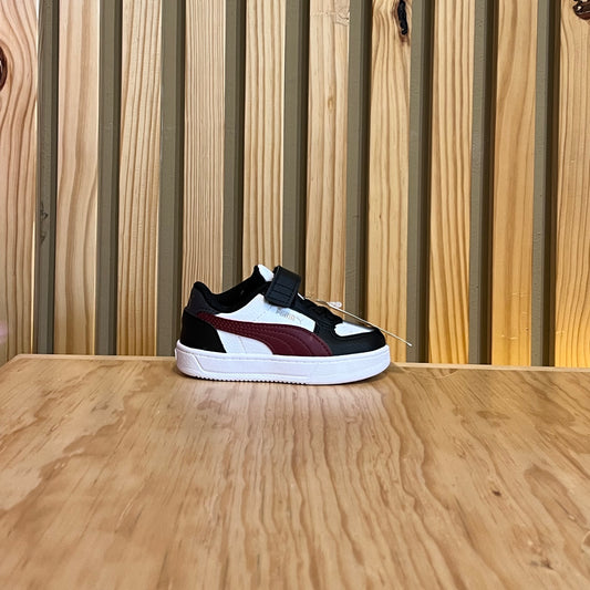 Tenis Puma Caven 2.0 ac+ inf Blanco Negro Vino 393841 59 Bebe
